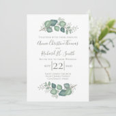 Eucalyptus Leaves Elegant Greenery Foliage Kaart (Staand voorkant)