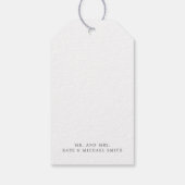 Eucalyptus Leaves Elegant Greenery Hartelijk dank Cadeaulabel (Achterkant)