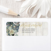 Eucalyptus Leaves Floral Rustial Wood Address Labe Etiket (Insitu)