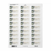 Eucalyptus Leaves Floral Rustial Wood Address Labe Etiket (Full Sheet)