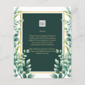 Eucalyptus Leaves GOLD Bridal Showuitnodiging Flyer (Achterkant)