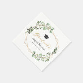 Eucalyptus Leaves Gold Geometric Gradution Party Servet (Hoek)