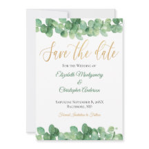 Eucalyptus Leaves Gold Green Trendy Elegant