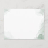 Eucalyptus Leaves Gold Lijst Greenery Wedding Save Aankondigingskaart (Achterkant)