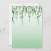 Eucalyptus Leaves Green Ombre 50th Birthday Kaart (Achterkant)