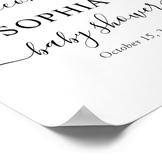 Eucalyptus Leaves Greenery Baby shower Welkom Poster (Hoek)