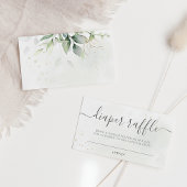 Eucalyptus Leaves Greenery Diaper Raffle Informatiekaartje