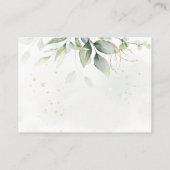 Eucalyptus Leaves Greenery Gold Honeymoon Fund Informatiekaartje (Achterkant)