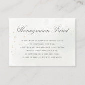 Eucalyptus Leaves Greenery Gold Honeymoon Fund Informatiekaartje (Voorkant)