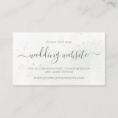 Eucalyptus Leaves Greenery Gold Wedding Website Informatiekaartje (Voorkant)