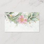 Eucalyptus Leaves Greenery Gold Wedding Website Informatiekaartje (Achterkant)