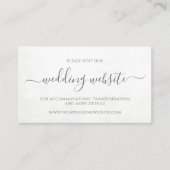 Eucalyptus Leaves Greenery Gold Wedding Website Informatiekaartje (Voorkant)
