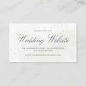 Eucalyptus Leaves Greenery Gold Wedding Website Informatiekaartje (Voorkant)