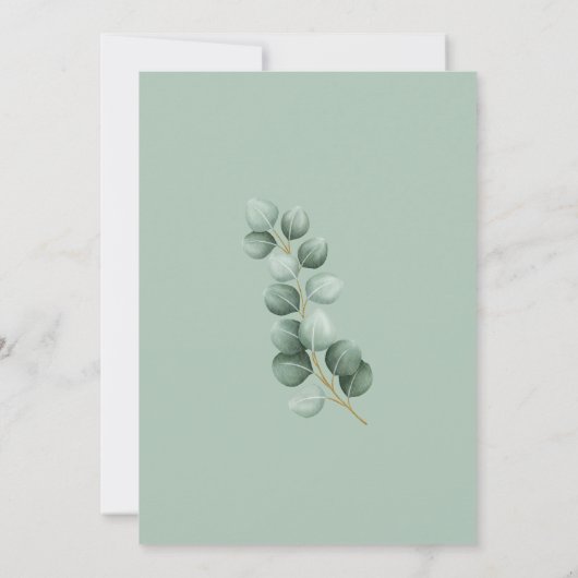 Eucalyptus Leaves Greenery  Kaart (Achterkant)