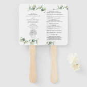 Eucalyptus Leaves Greenery Rustic Wedding Ceremony Handwaaier (Voorkant en achterkant)