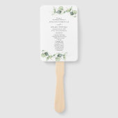 Eucalyptus Leaves Greenery Rustic Wedding Ceremony Handwaaier (Voorkant)