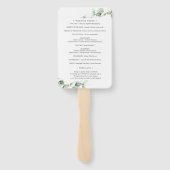 Eucalyptus Leaves Greenery Rustic Wedding Ceremony Handwaaier (Achterkant)