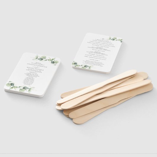 Eucalyptus Leaves Greenery Rustic Wedding Ceremony Handwaaier (Niet-gemonteerd)