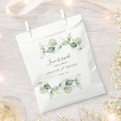 Eucalyptus Leaves Greenery Script Weddenschap Bedankzakje (Geknipt)
