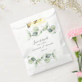 Eucalyptus Leaves Greenery Script Weddenschap Bedankzakje (Gezegeld)