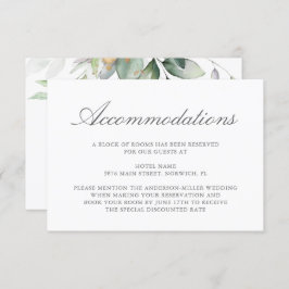 Eucalyptus Leaves Greenery Wedding Accommodatie Informatiekaartje