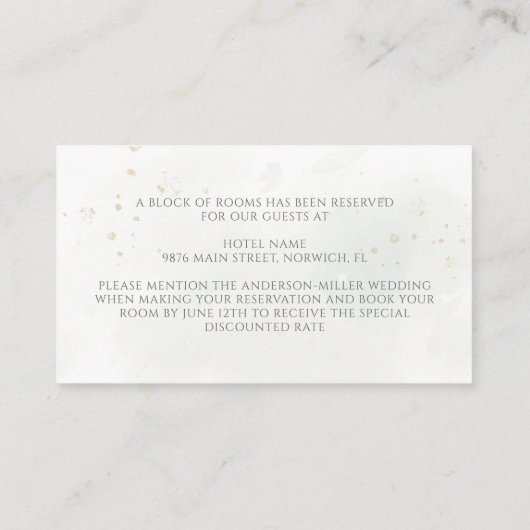 Eucalyptus Leaves Greenery Wedding Accommodatie Informatiekaartje (Achterkant)