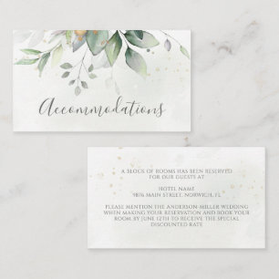 Eucalyptus Leaves Greenery Wedding Accommodatie Informatiekaartje