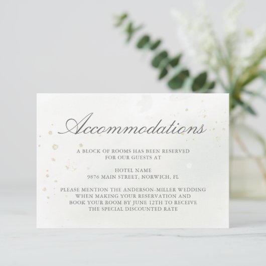 Eucalyptus Leaves Greenery Wedding Accommodatie Informatiekaartje (Staand voorkant)
