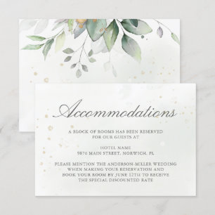 Eucalyptus Leaves Greenery Wedding Accommodatie Informatiekaartje