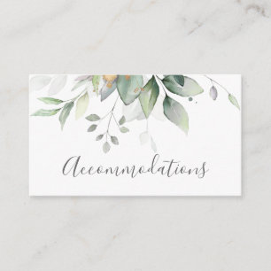 Eucalyptus Leaves Greenery Wedding Accommodatie Informatiekaartje