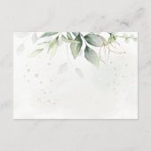 Eucalyptus Leaves Greenery Wedding Accommodations Informatiekaartje (Achterkant)