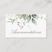 Eucalyptus Leaves Greenery Wedding Accommodations Informatiekaartje (Voorkant)