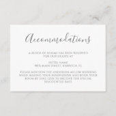 Eucalyptus Leaves Greenery Wedding Accommodations Informatiekaartje (Voorkant)