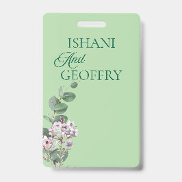 Eucalyptus Leaves Greenery Wedding  Badge
