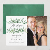Eucalyptus Leaves Greenery Wedding Bedankkaart (Voorkant / Achterkant)