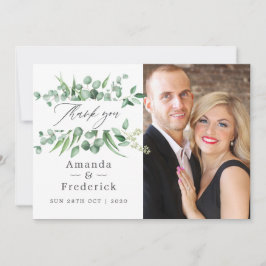 Eucalyptus Leaves Greenery Wedding Bedankkaart