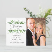 Eucalyptus Leaves Greenery Wedding Bedankkaart (Staand voorkant)
