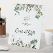 Eucalyptus Leaves Greenery Wedding Cards & Gifts Reclamebord Met Voetstuk (Insitu)