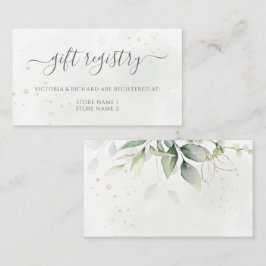 Eucalyptus Leaves Greenery Wedding Gift Registry Informatiekaartje