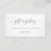 Eucalyptus Leaves Greenery Wedding Gift Registry Informatiekaartje (Voorkant)