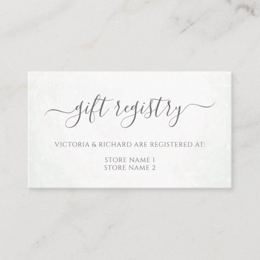 Eucalyptus Leaves Greenery Wedding Gift Registry Informatiekaartje (Voorkant)