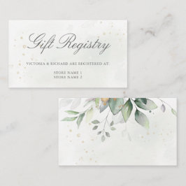 Eucalyptus Leaves Greenery Wedding Gift Registry Informatiekaartje