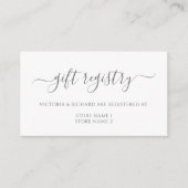 Eucalyptus Leaves Greenery Wedding Gift Registry Informatiekaartje (Voorkant)