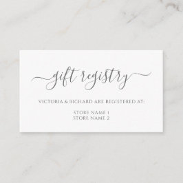 Eucalyptus Leaves Greenery Wedding Gift Registry Informatiekaartje