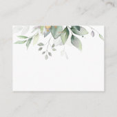 Eucalyptus Leaves Greenery Wedding Honeymoon Fonds Informatiekaartje (Achterkant)