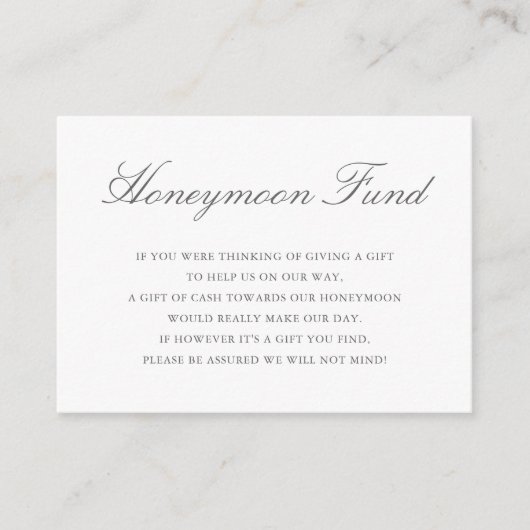 Eucalyptus Leaves Greenery Wedding Honeymoon Fonds Informatiekaartje (Voorkant)