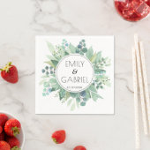 Eucalyptus Leaves Greenery Wedding Paper Napkin Servet (Insitu)