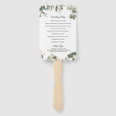 Eucalyptus Leaves Greenery Wedding Programme Handwaaier (Achterkant)