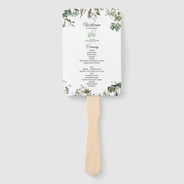 Eucalyptus Leaves Greenery Wedding Programme Handwaaier