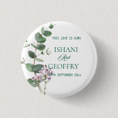 Eucalyptus Leaves Greenery Wedding  Ronde Button 3,2 Cm (Voorkant)